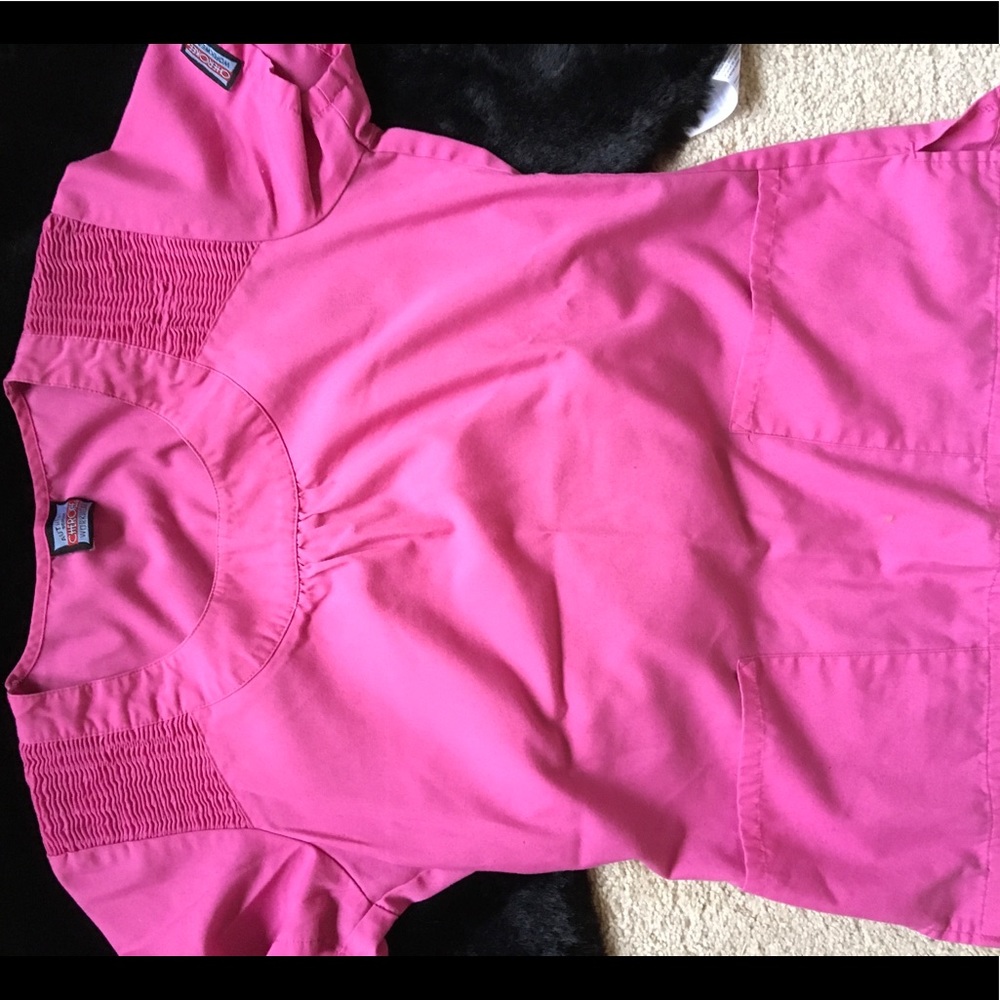 Cherokee pink scrub top